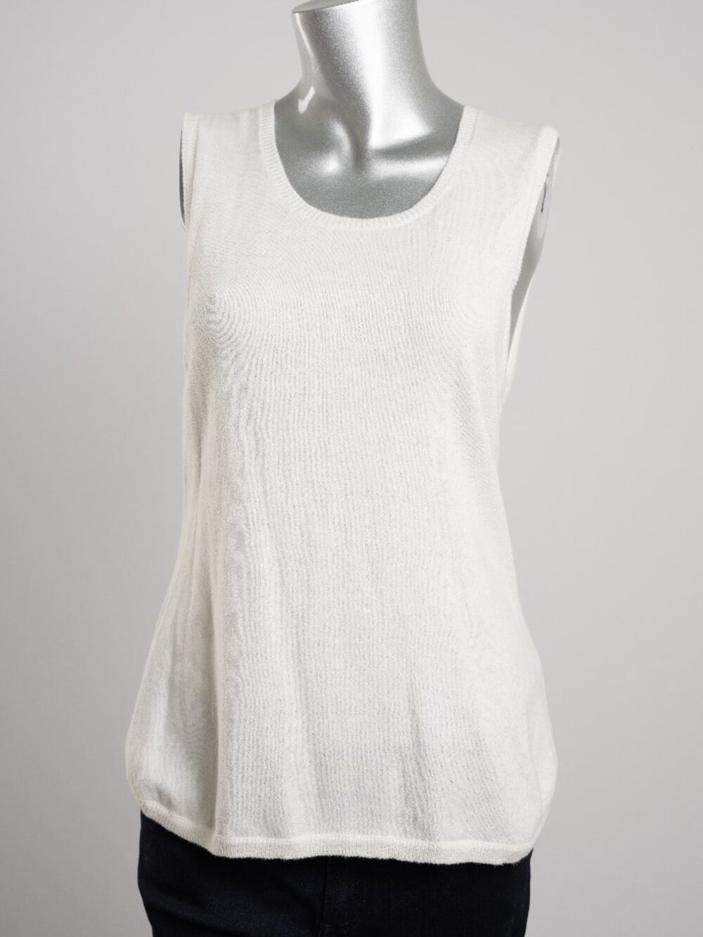 White Sleeveless Sweater